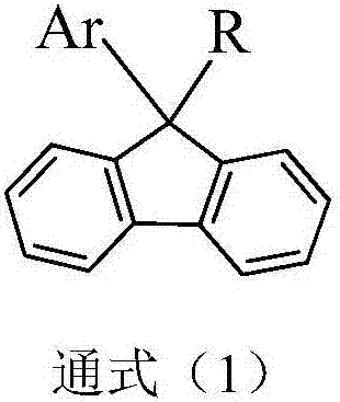 Organic compound taking fluorene as core and application of organic compound