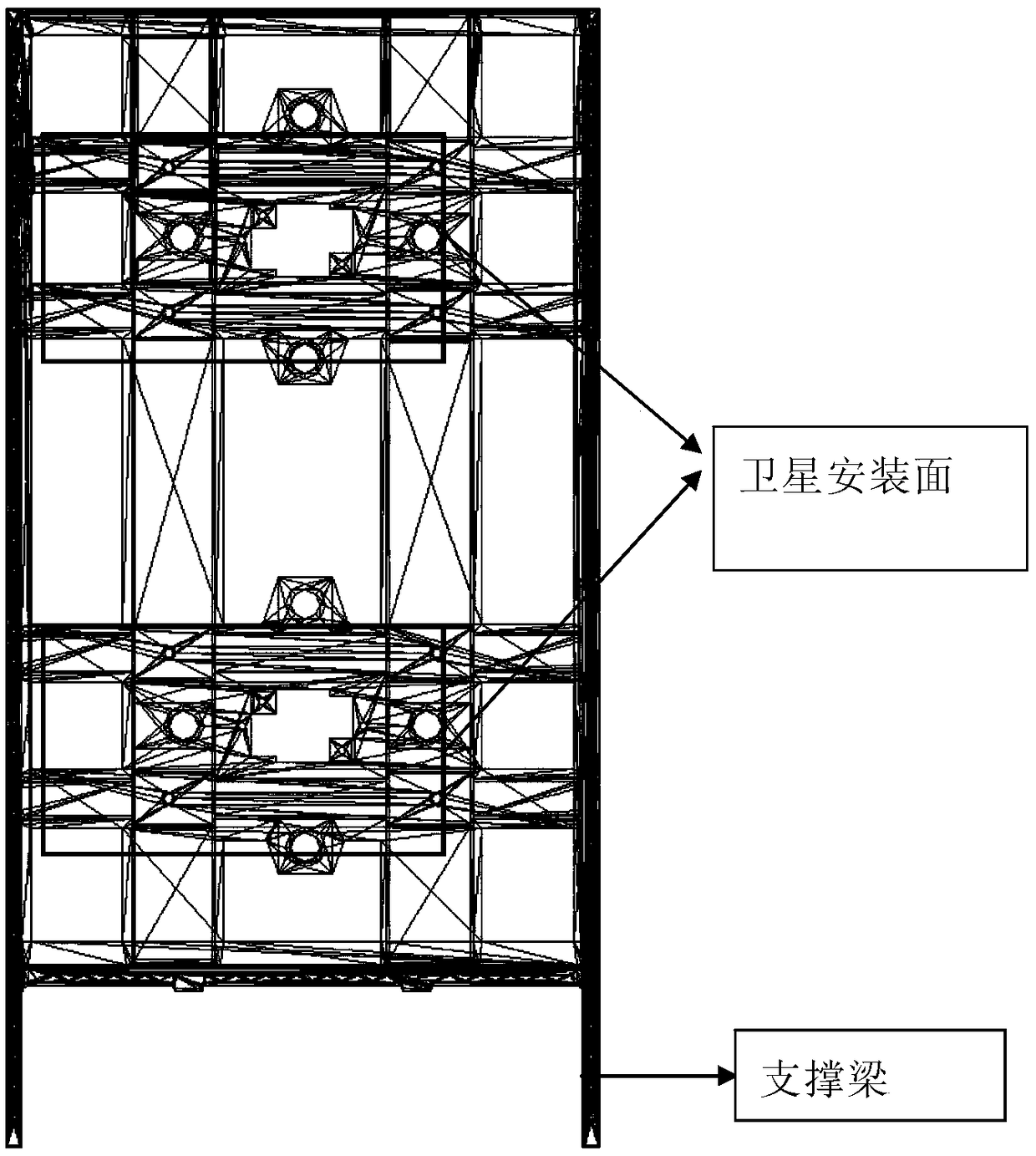 One-rocket five-satellite satellite bracket with thin-wall structure and assembly method thereof