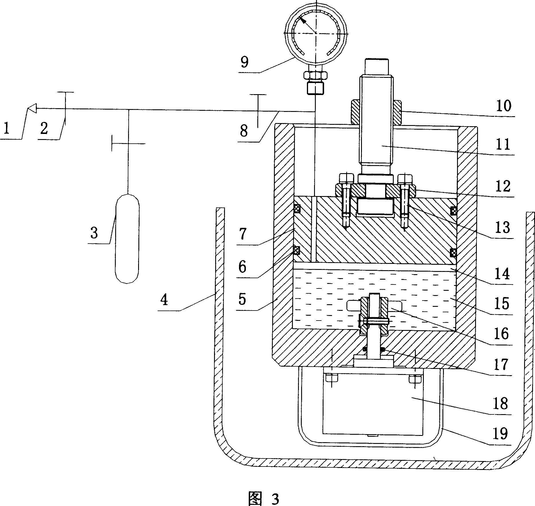 Detector for gas solubility in liquid