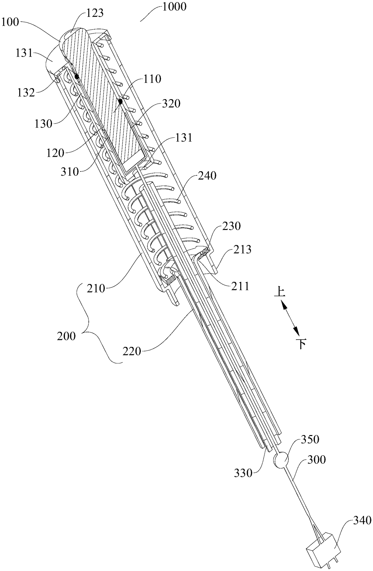 Temperature detection device for cooking utensil, and cooking utensil with the same