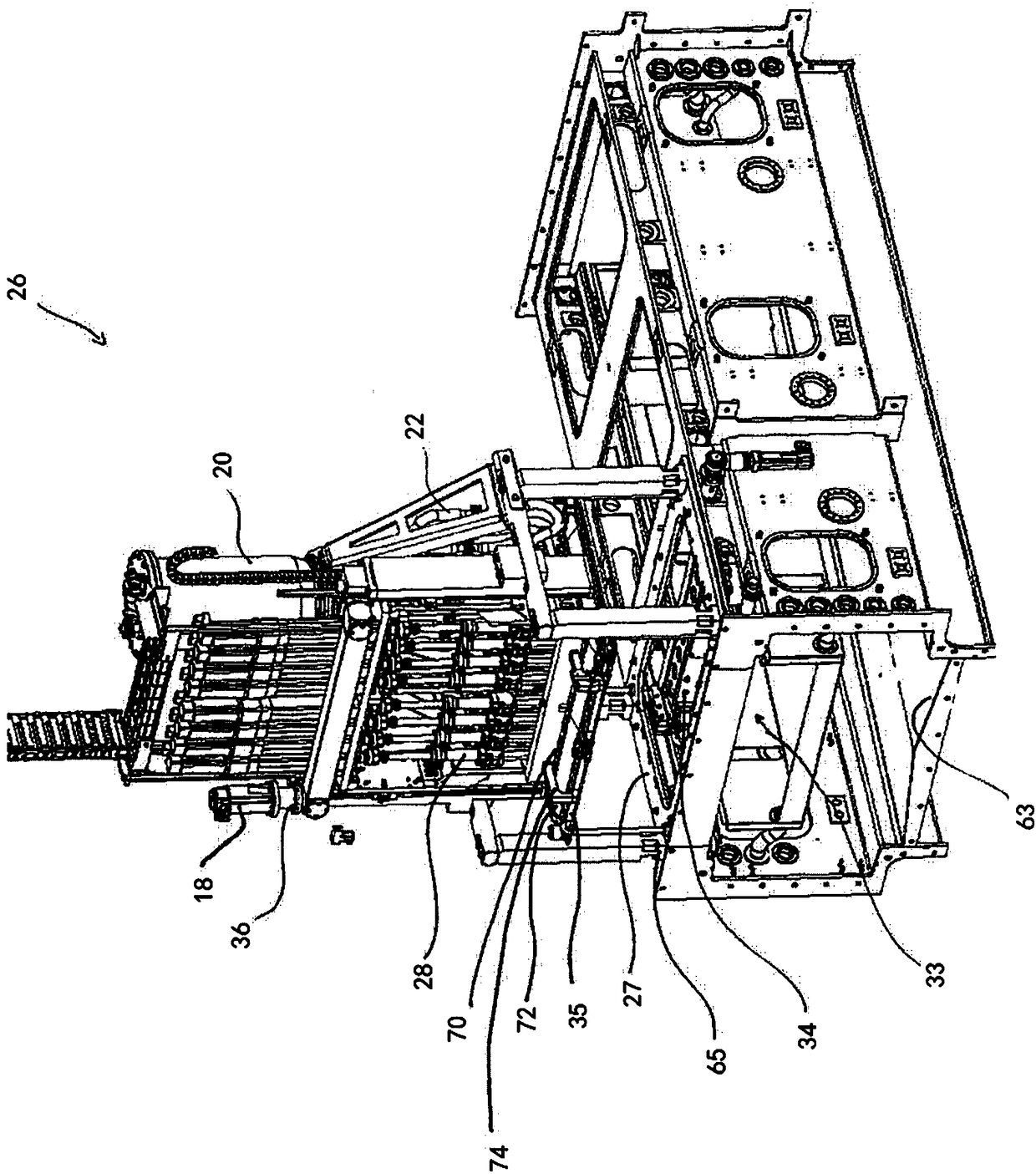 Device for filling packaging, in particular bottles or cups, with liquid to pasty food and beverages