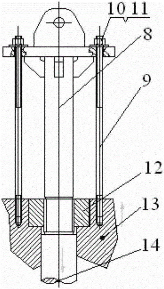 Assembling, disassembling and maintaining technological device for piston of piston type air compressor