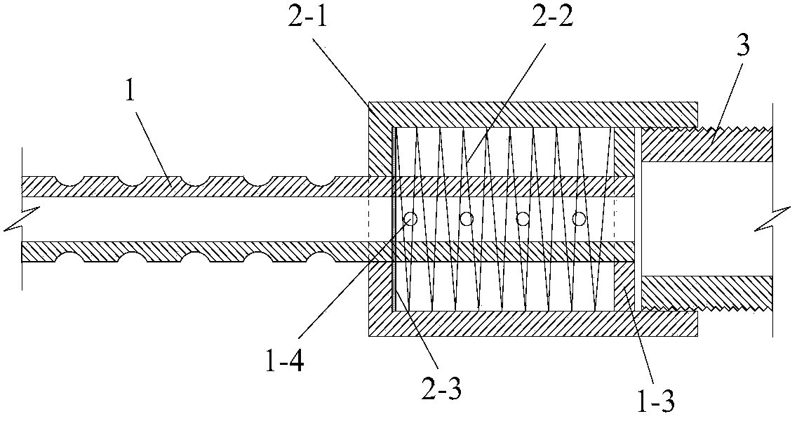 Full-anchor partition pressure transferring grouting anchor rod and application method thereof