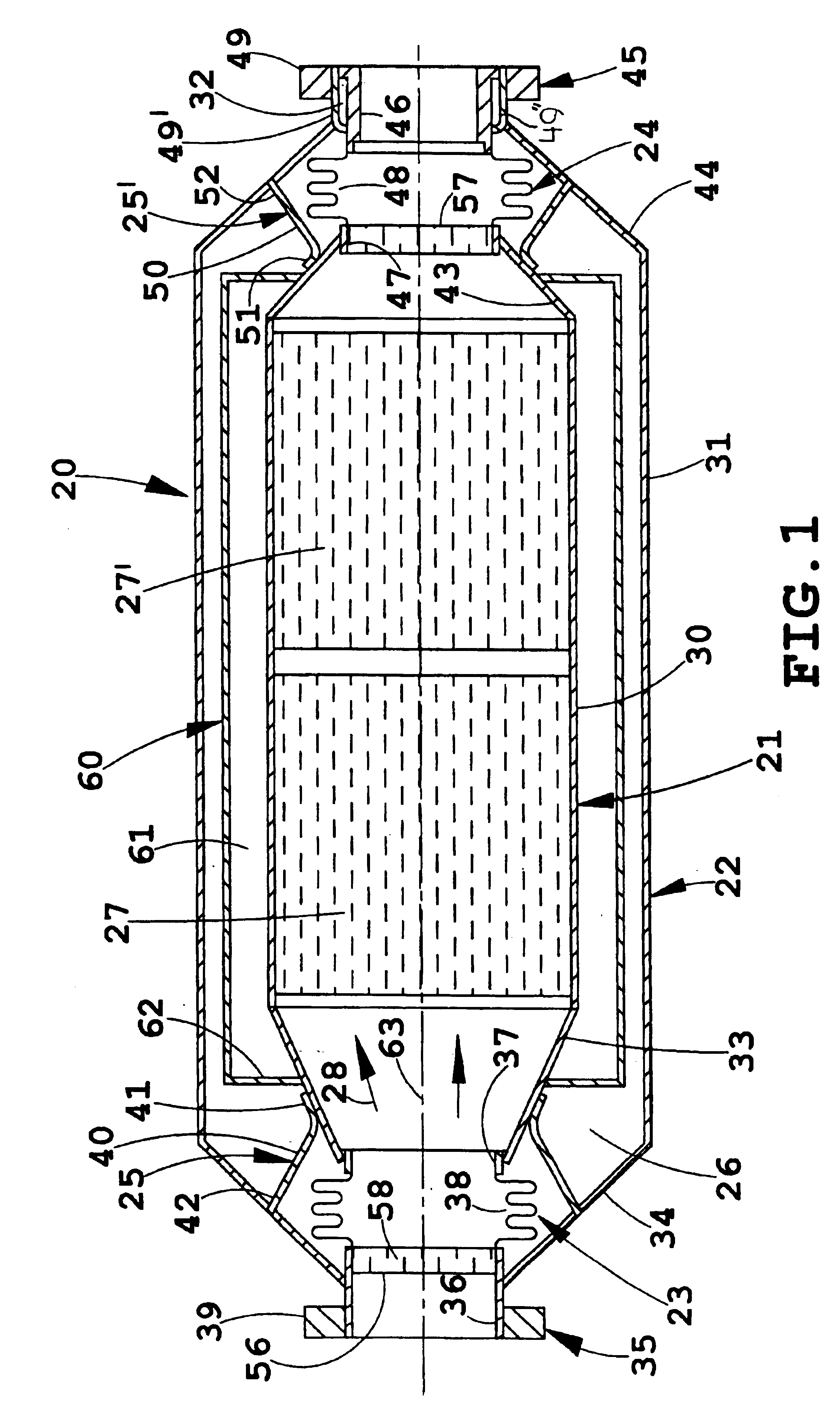 Vacuum-insulated exhaust treatment devices, such as catalytic converters, with passive controls