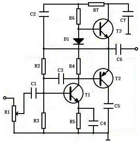Amplifier circuit of three-level amplifying structure