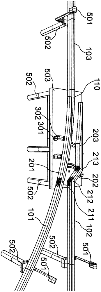 Rail changing device and method of straddle-type monorail, and rail