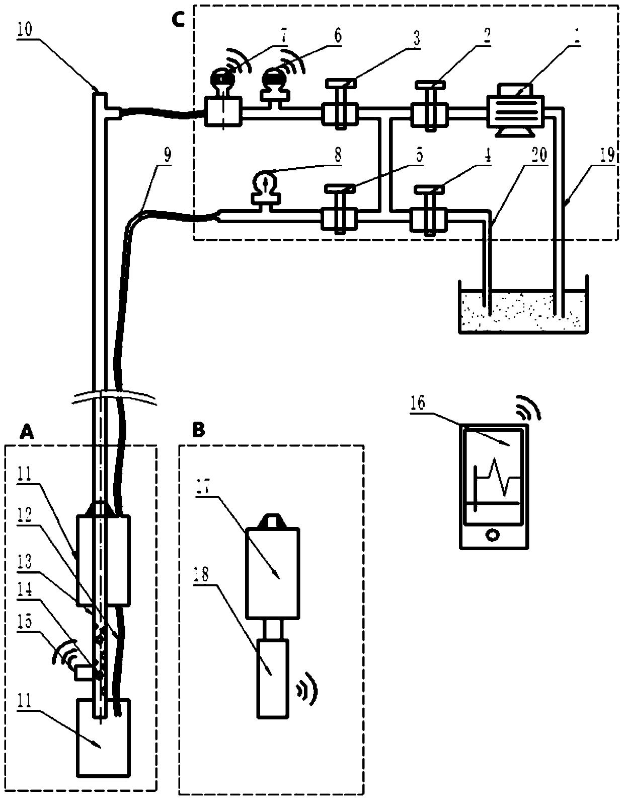 Water pressure cracking in-situ stress measurement wireless automatic well logging system