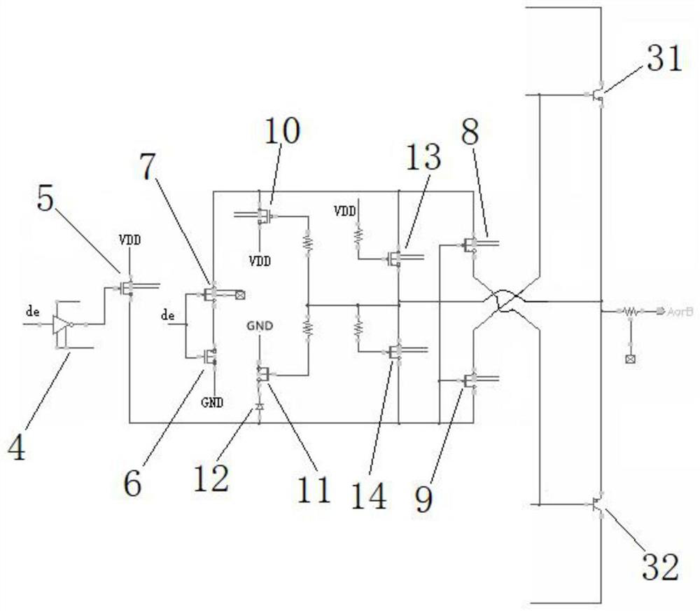 A high-impedance state control circuit for rs-485 transceiver