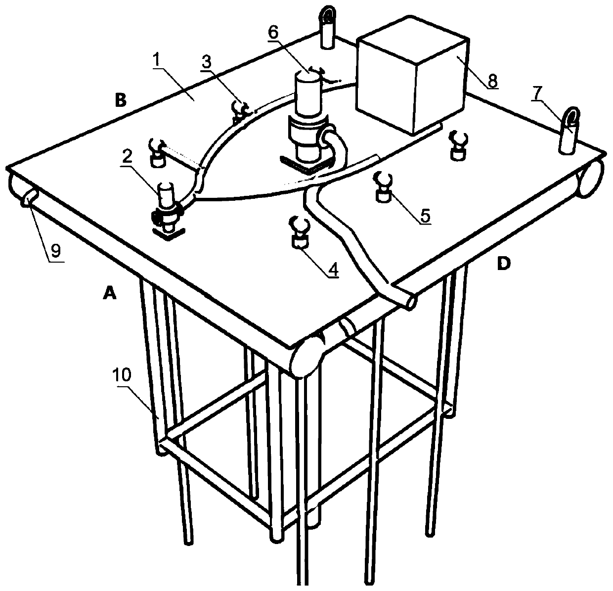 Hydraulic tailings taking platform for tailings reservoir of mine