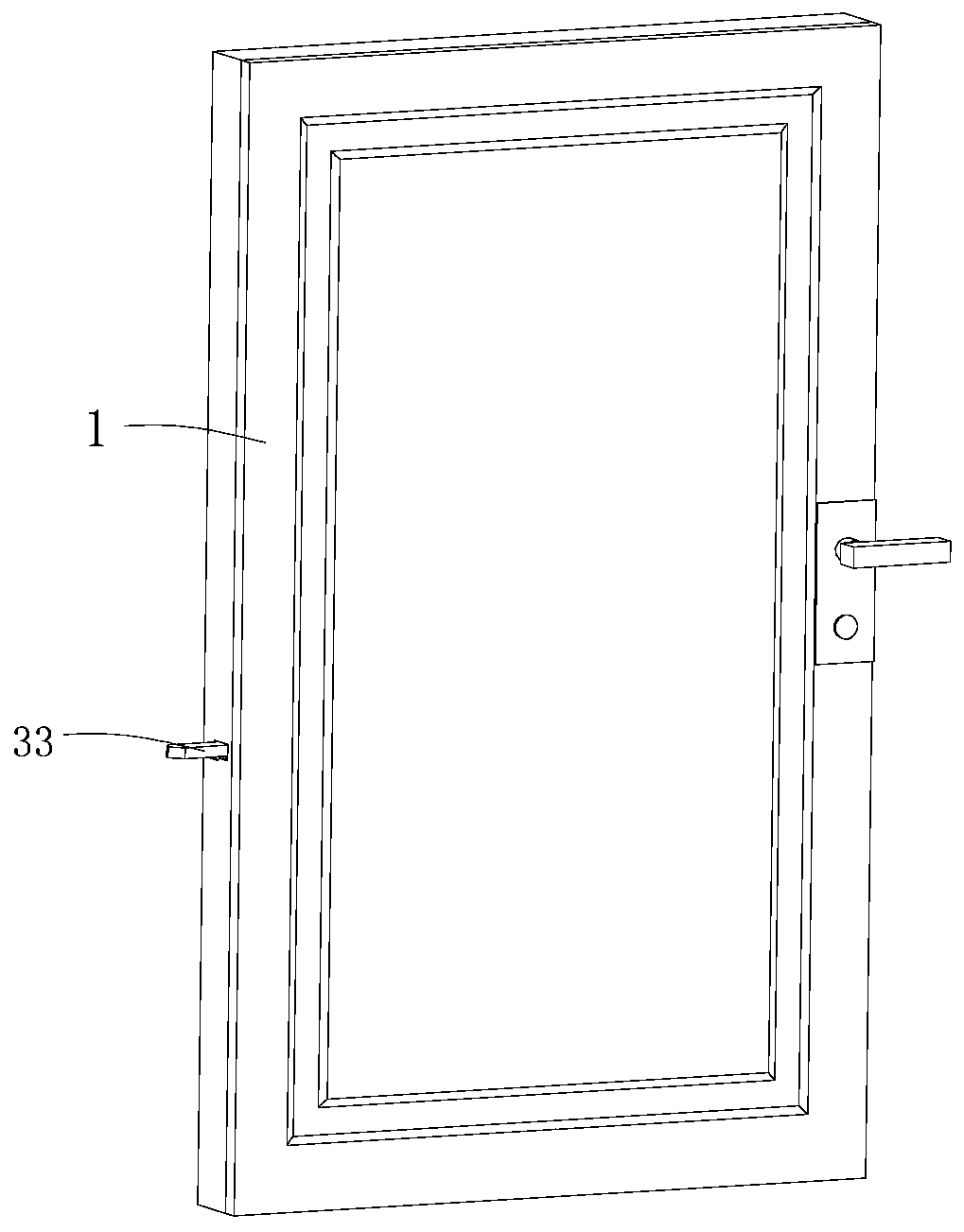 Indoor wooden door based on moisture removal and sterilization