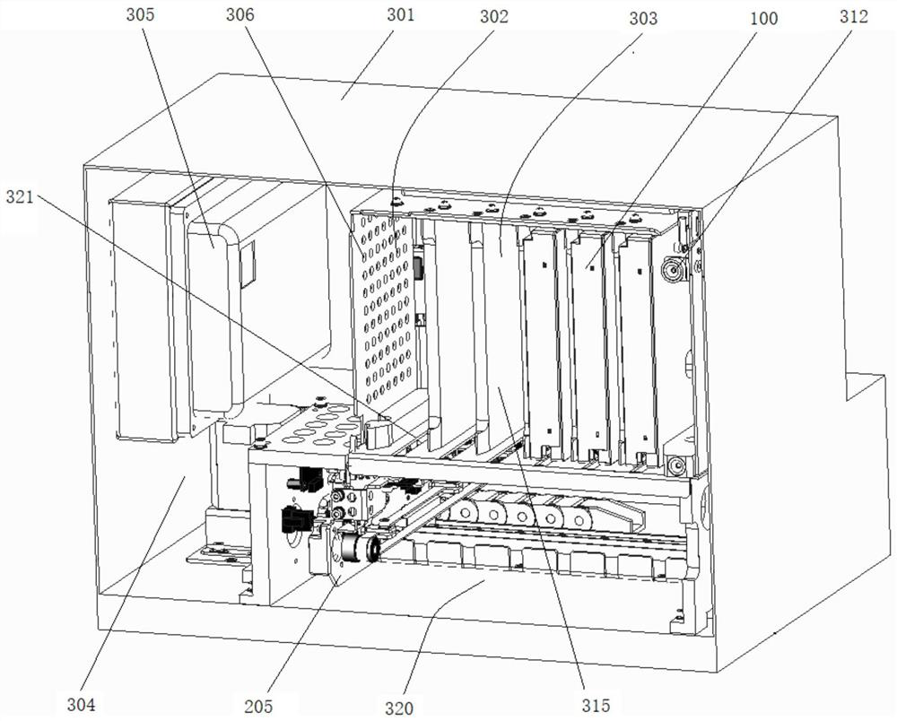 Reagent card storage device, reagent card feeding device and immunochromatographic analyzer