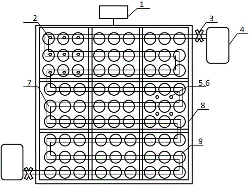 Electric automobile battery module thermorunaway safety fire extinguishing system and method