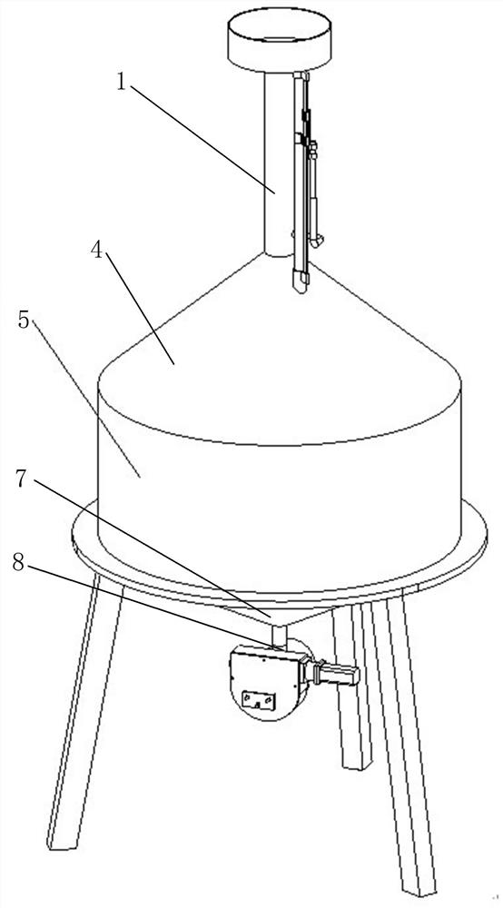 Automatic calibrating device for standard metal measuring vessel