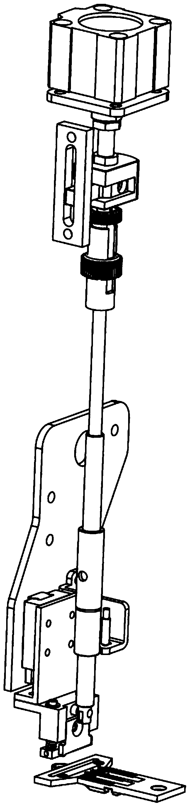 Rear belt cutting device of double-needle lockstitch sewing machine
