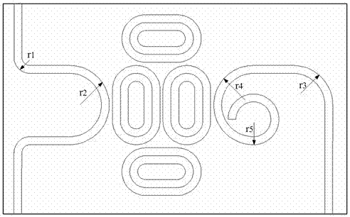 Track-shaped structure terahertz wave polarization beam splitter