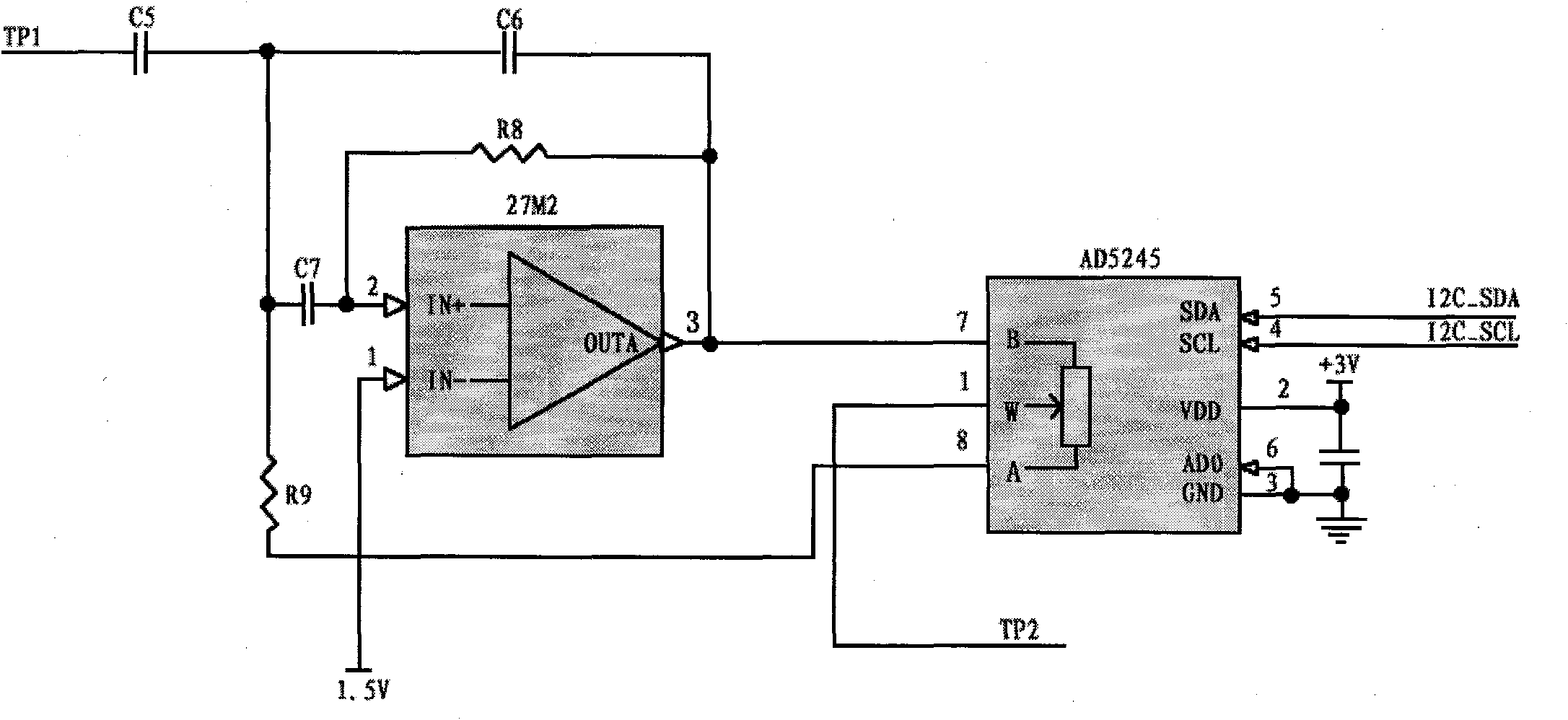 Vortex street flowmeter signal digital processing system based on MCU (Microprogrammed Control Unit)