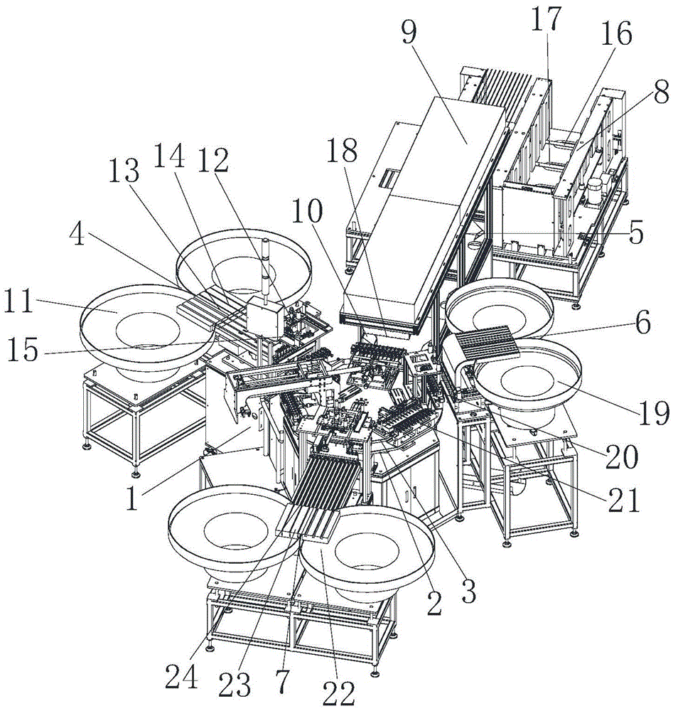 Assembly machine for connecting wires of lower ends of infusion apparatuses