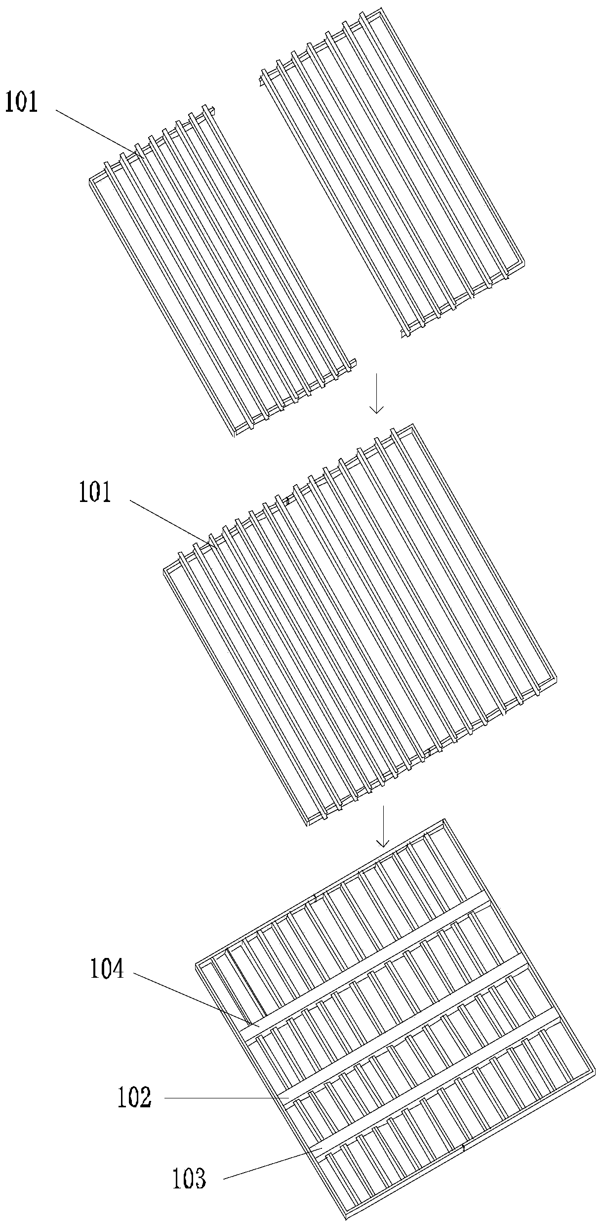 On-site assembly method of deck crane bottom basket system of cable-stayed bridge