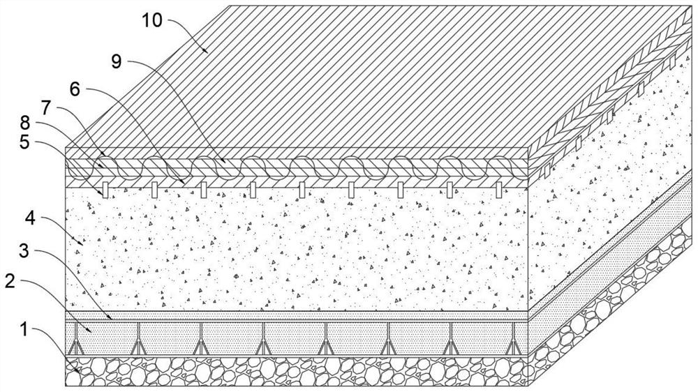 Highway pavement structure and construction method thereof