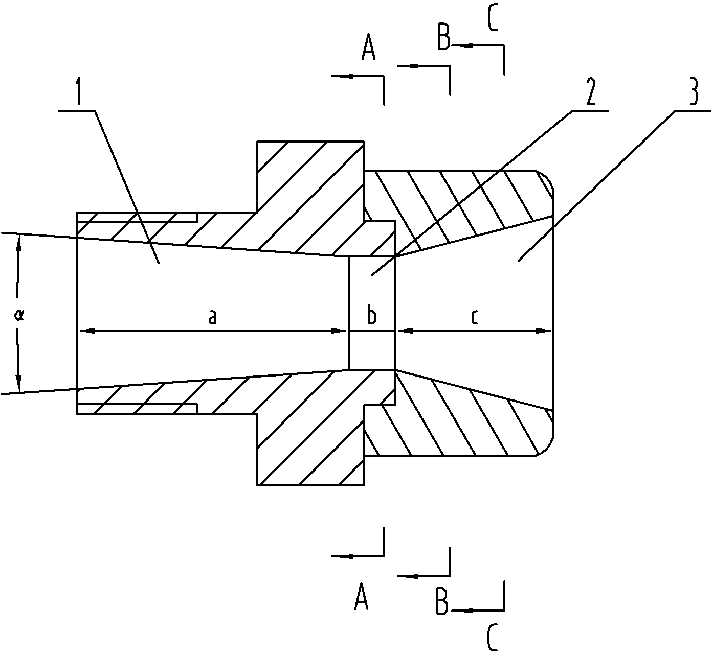 Flat jet flow nozzle and special coating machine