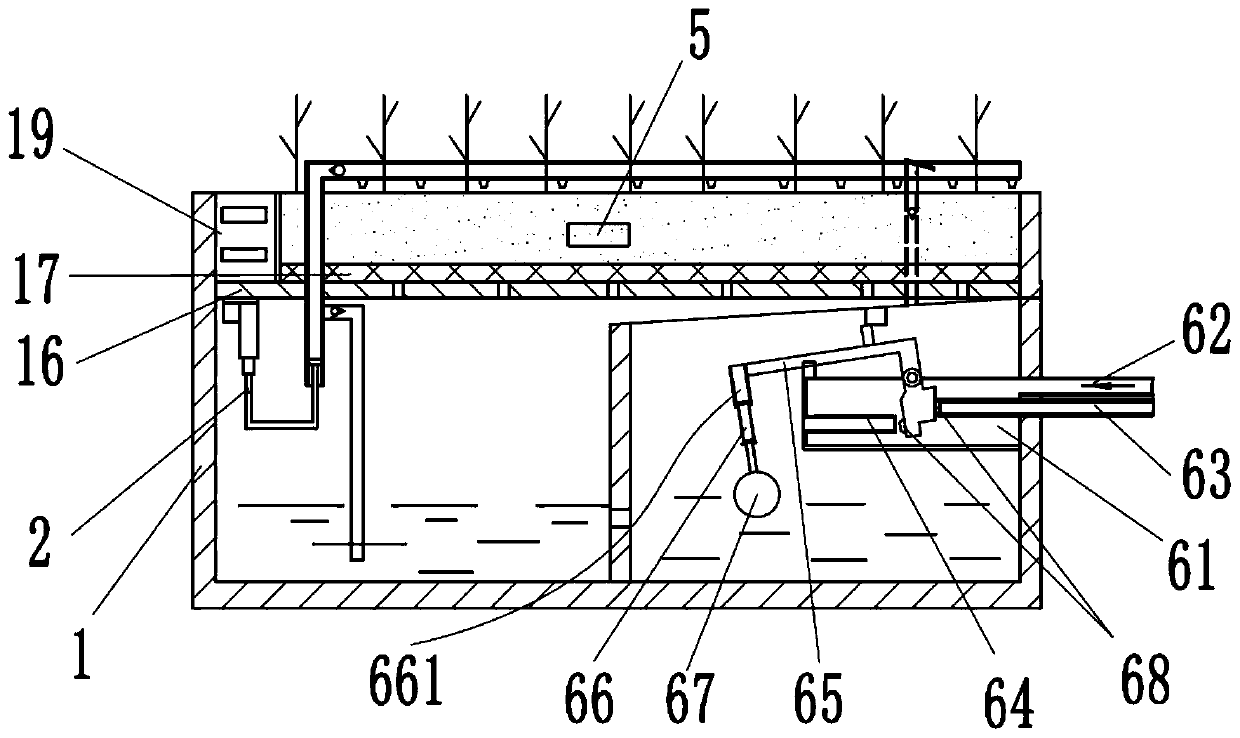 Automatic water replenishing device for greenery landscape