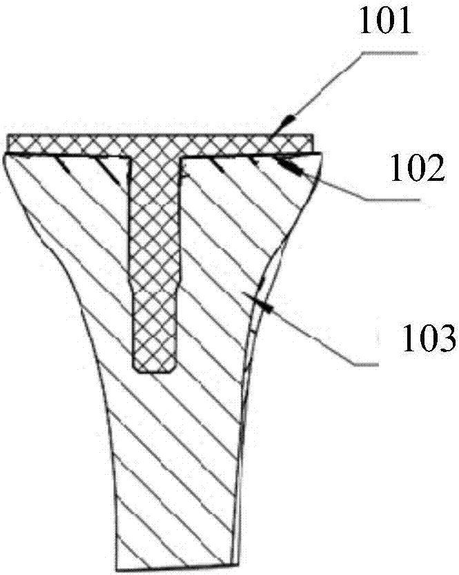 Knee joint tibial component