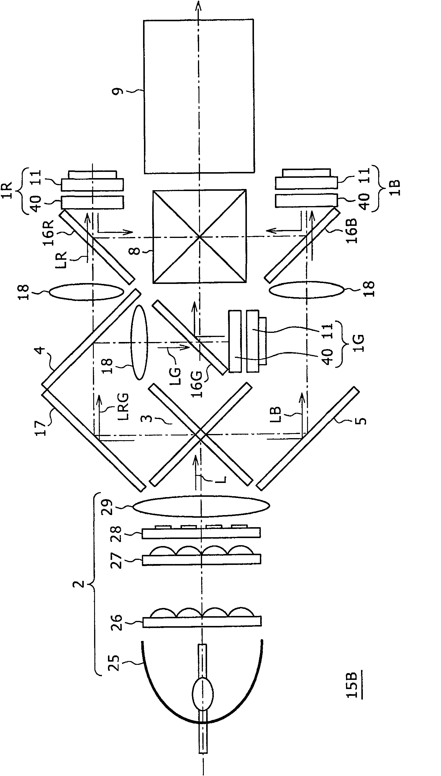 Delay compensating plate, delay compensator, liquid crystal displaying device and projection type image displaying device