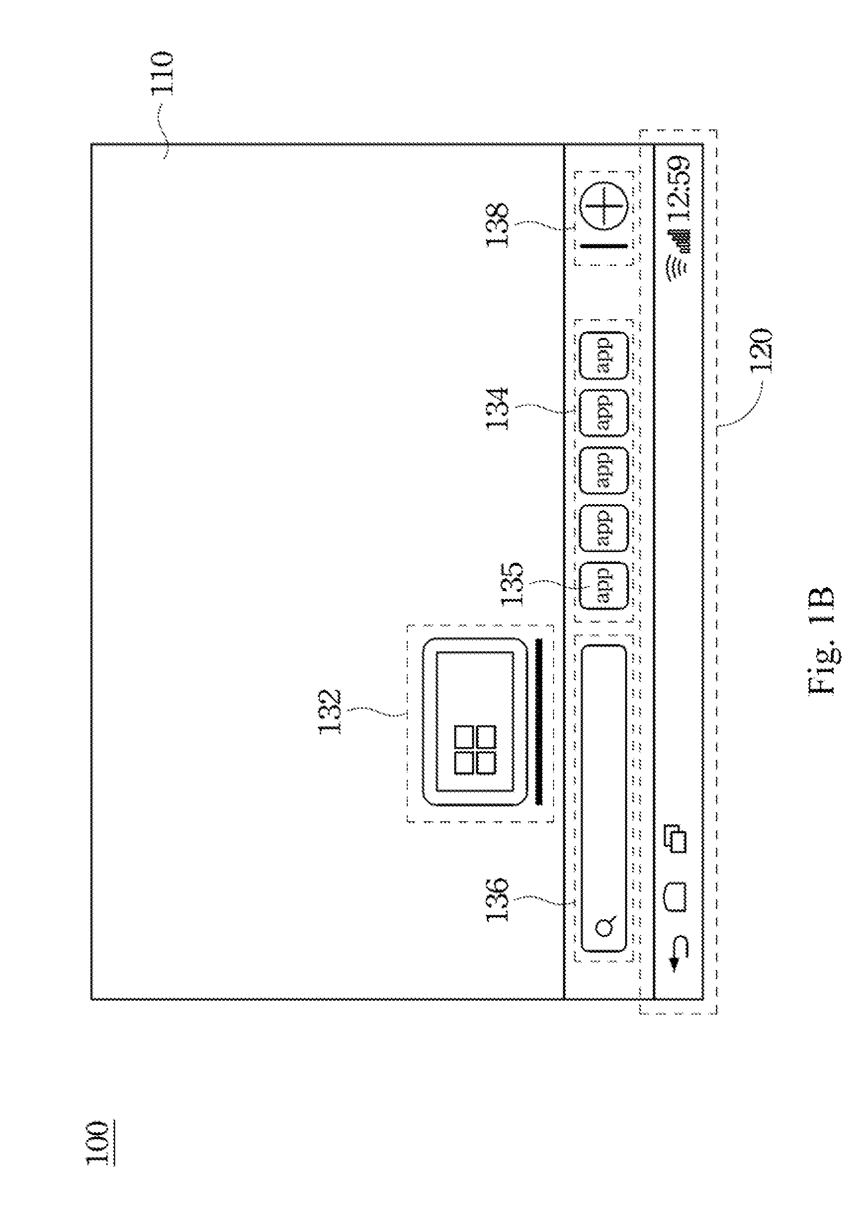 User interface, method for displaying the same and electrical device
