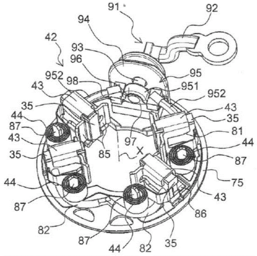 Motor vehicle starter provided with heat protection system