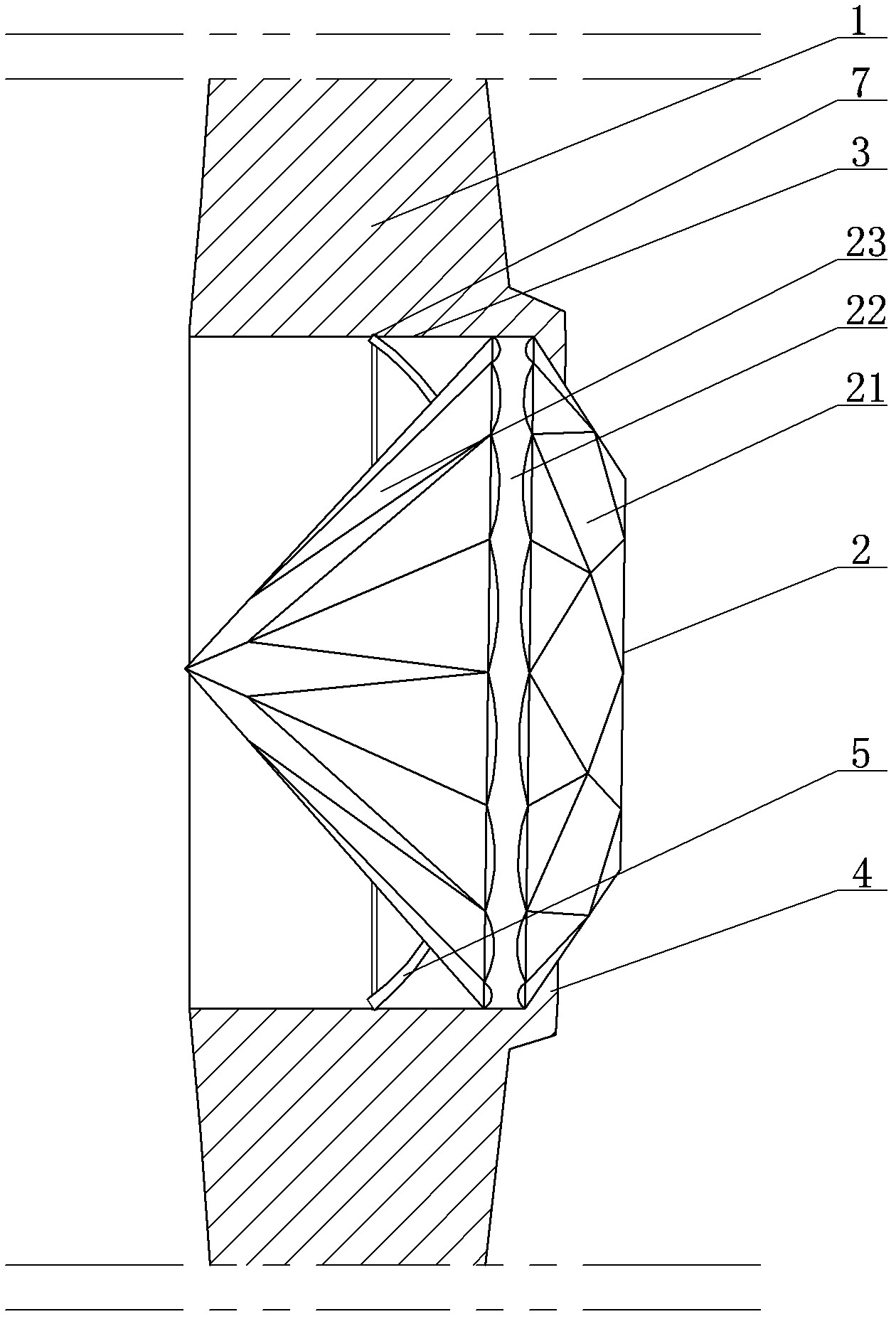 Diamond-inlaid structure, diamond inlaying method and diamond-inlaid glasses