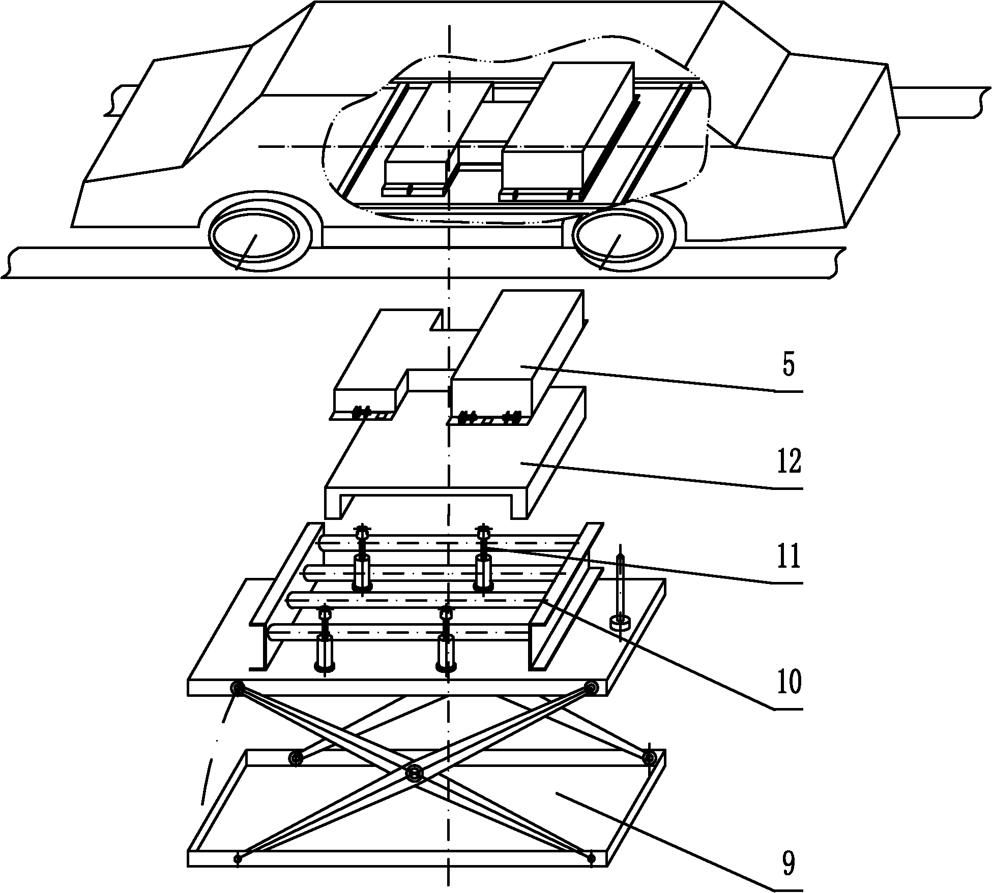 Automatic battery quick replacement system and method for electric vehicles