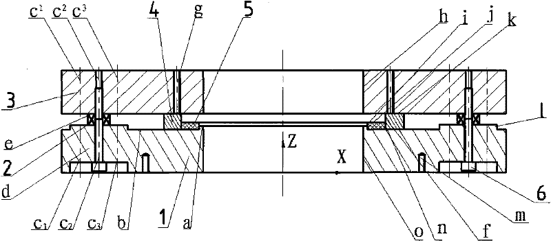 Piezoelectric type six-dimensional force sensor with adjustable load sharing ratio and test method thereof