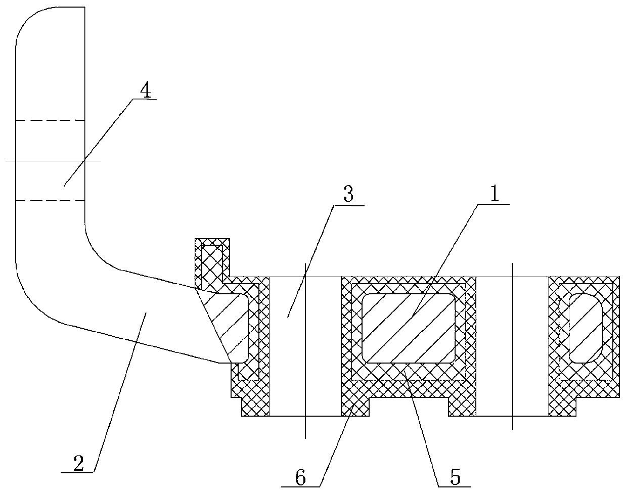 Long-term pressure-resistant insulating angle iron for turnout installation device