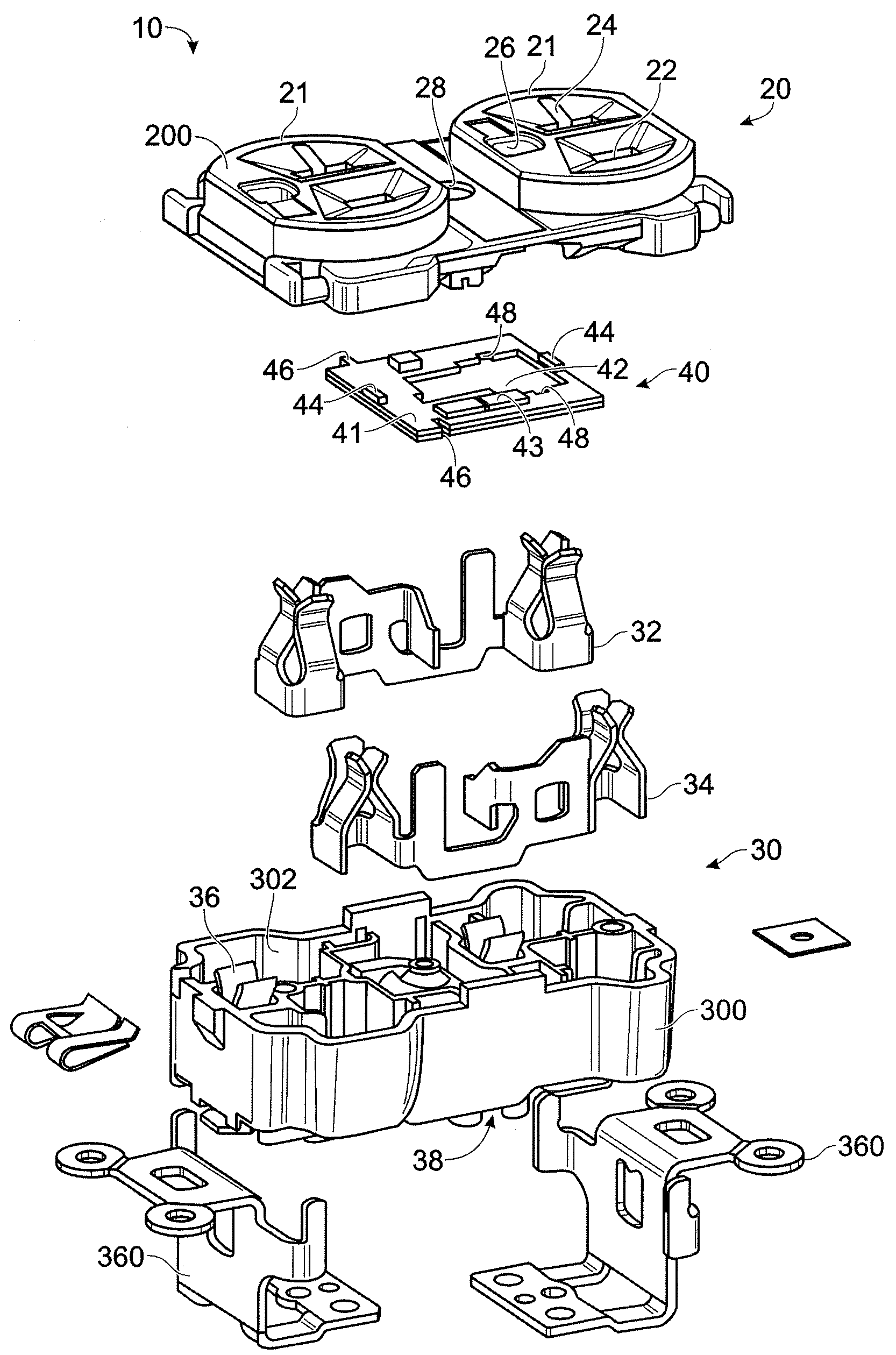 Illuminated Face Receptacle Structure