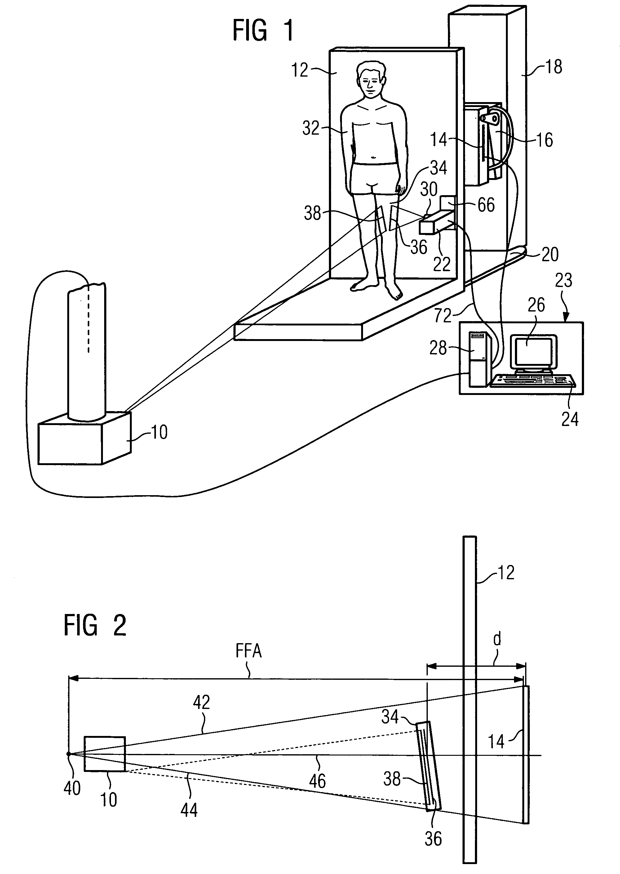 Method for generating an X-ray image of an extremity of a patient with a scale of length