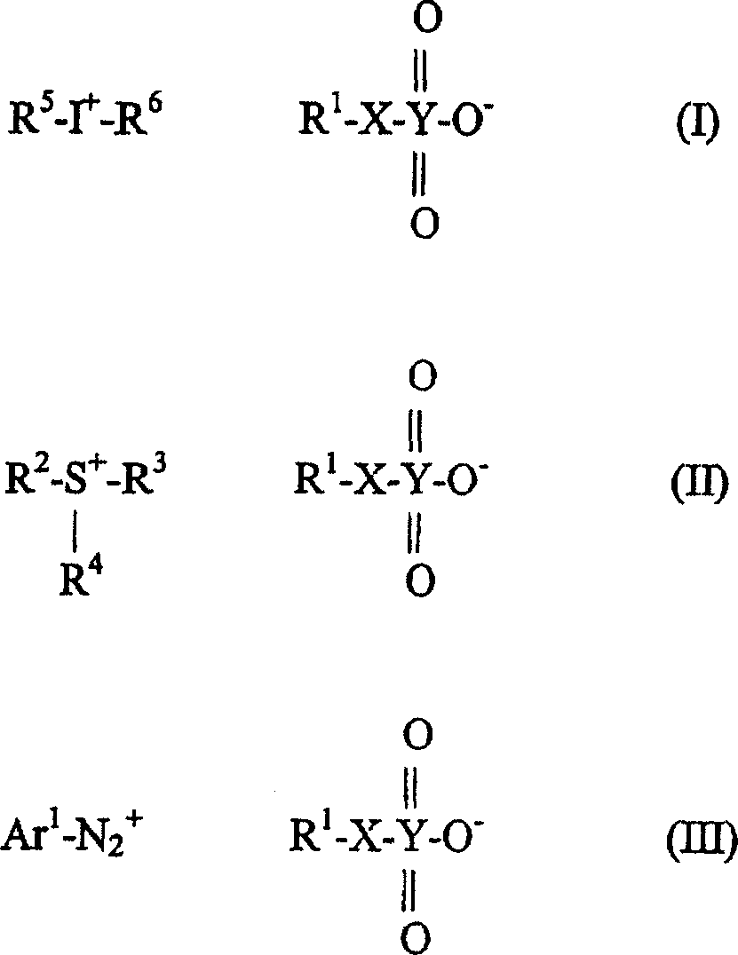 Selected acid generating agents and their use in processes for imaging radiation-sensitive elements