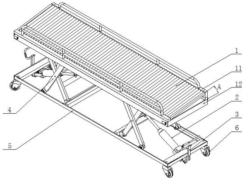 Movable lifting material rack