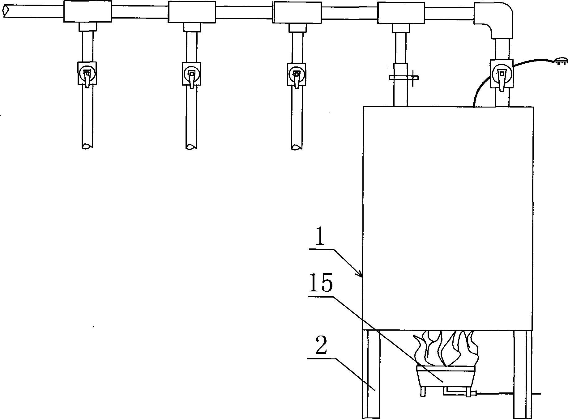 Feeding device capable of adjusting temperature, mixing and adjusting condensation for automatically feeding pig