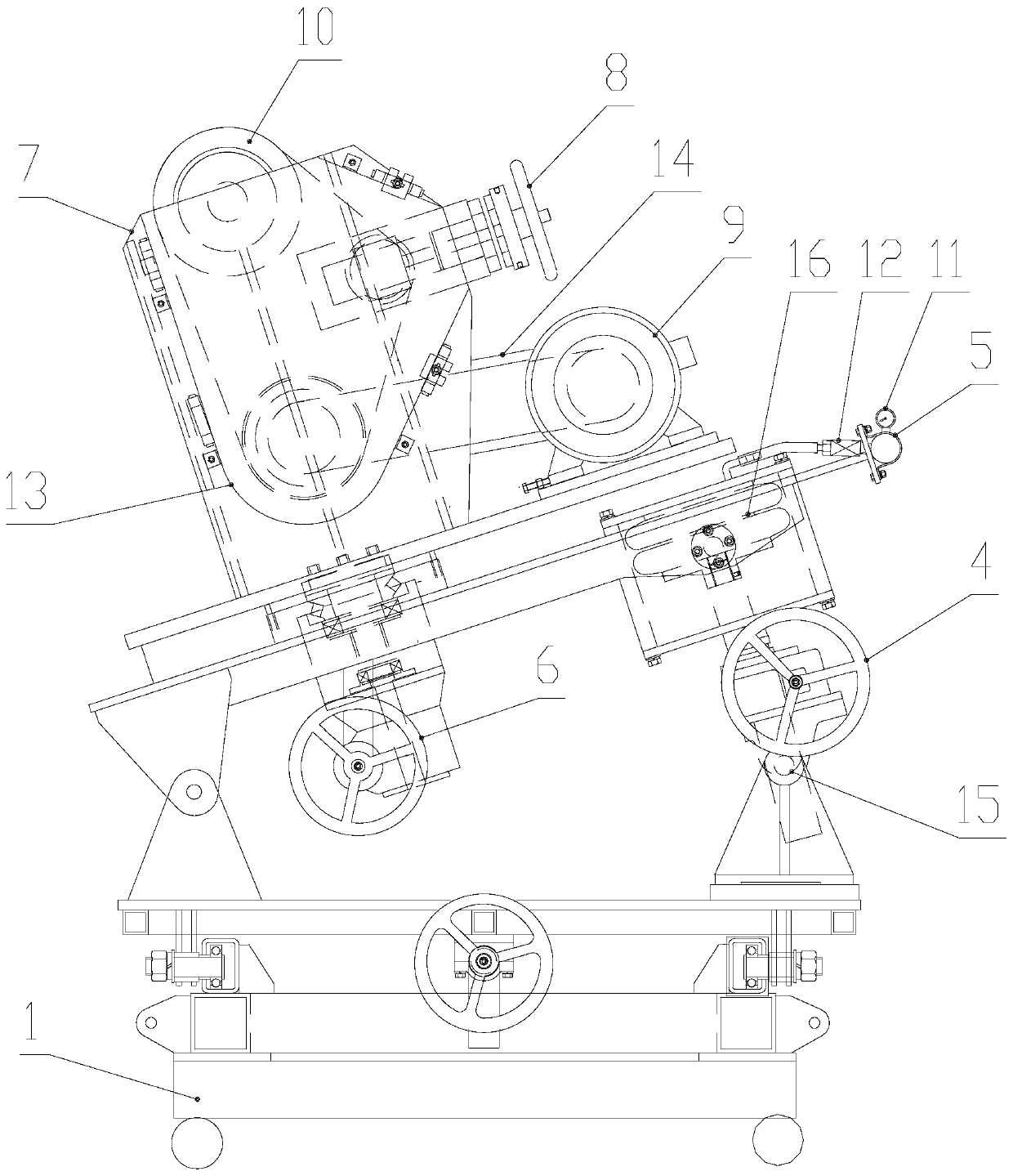 Movable air bag type lifting belt sander and operation method thereof