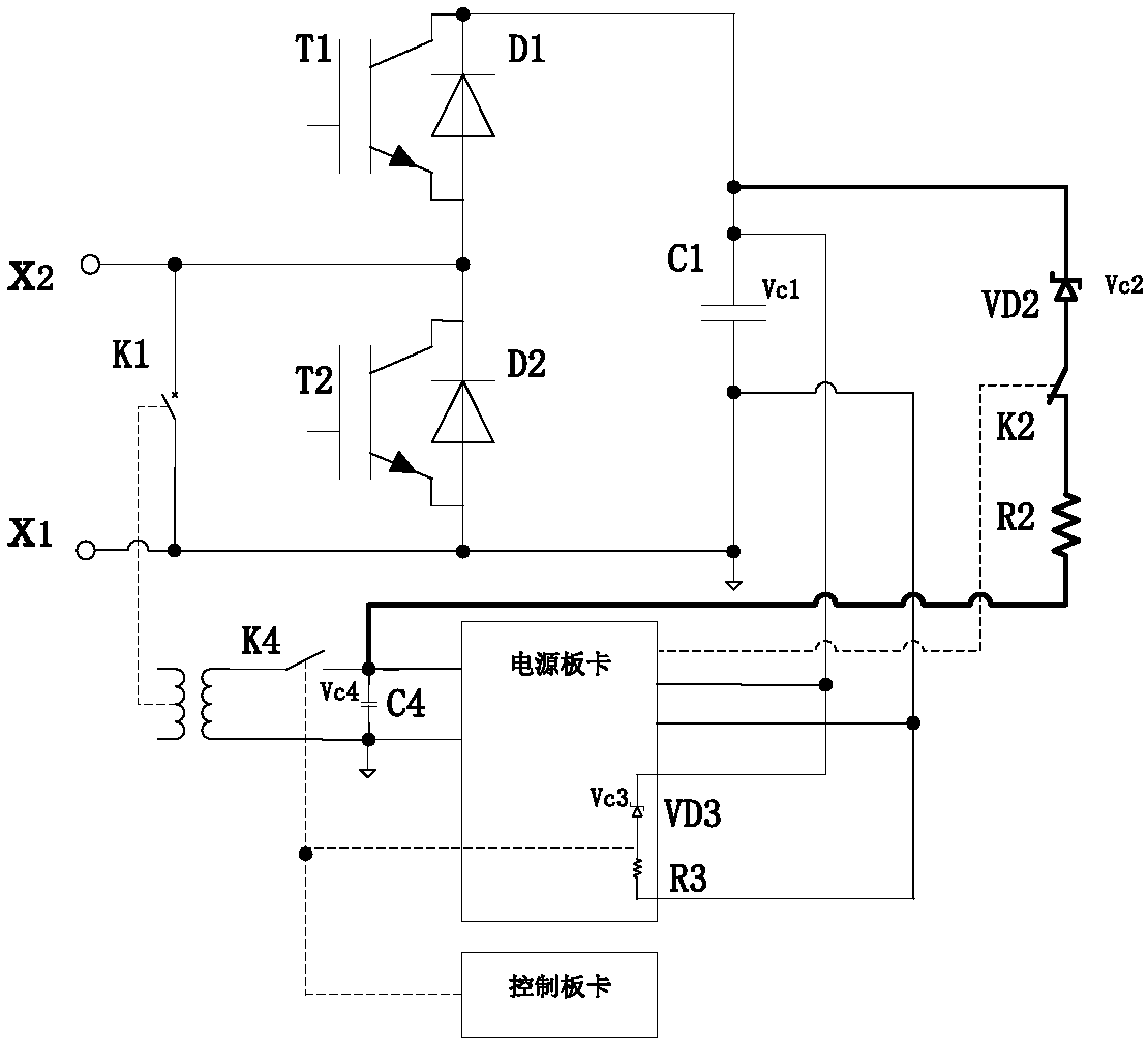 Redundant energy acquiring circuit for power module and control method thereof