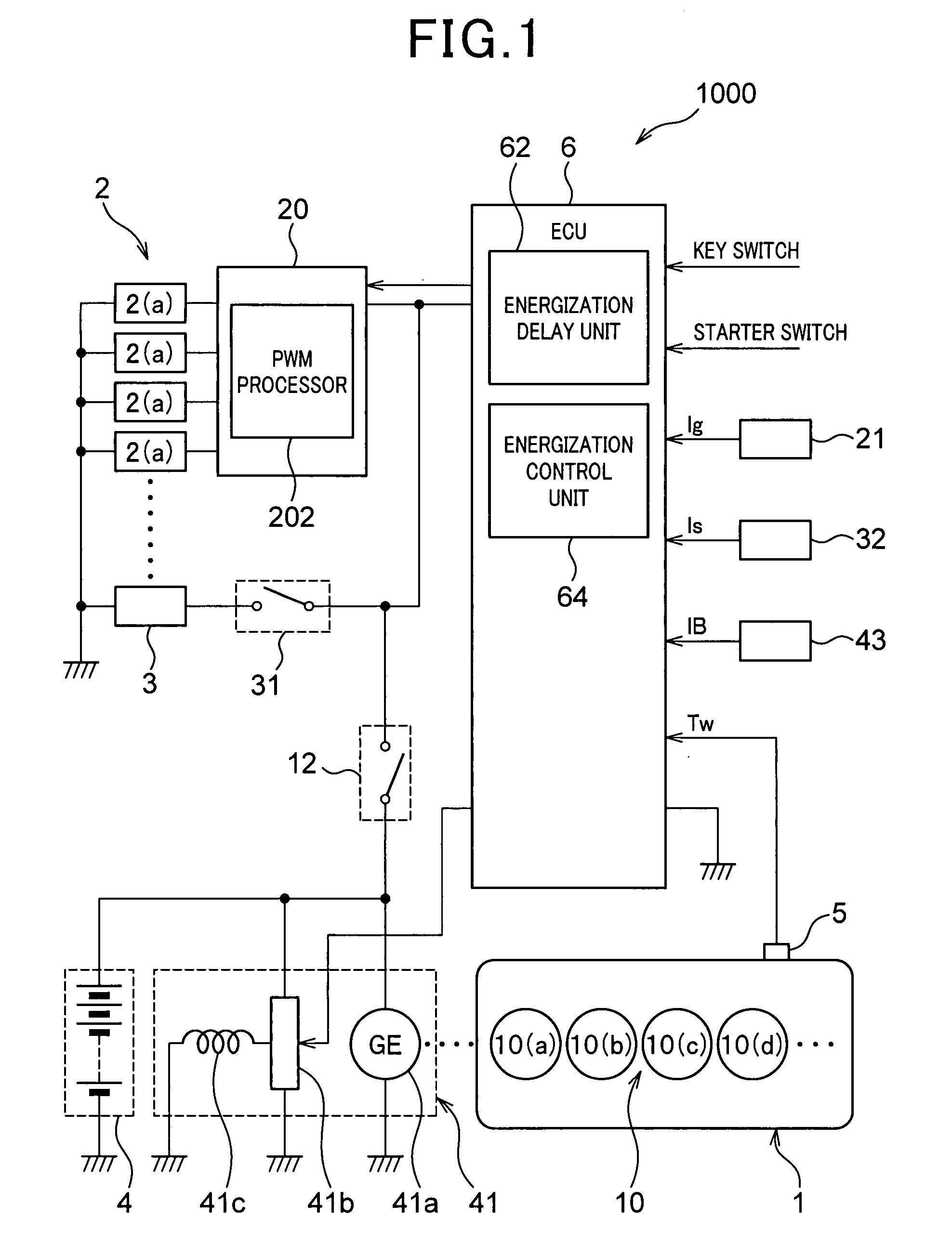 Energization control apparatus and method for glow plug during the period from preglow to afterglow steps