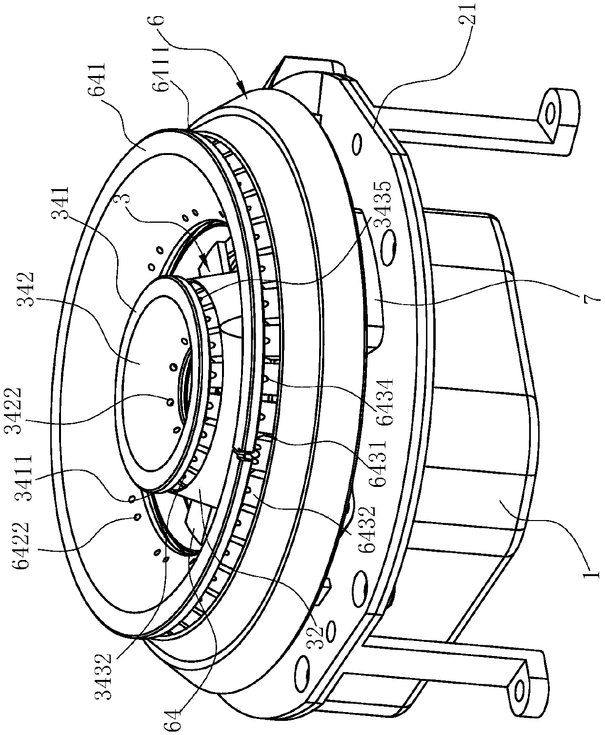 Upper air inlet combustor