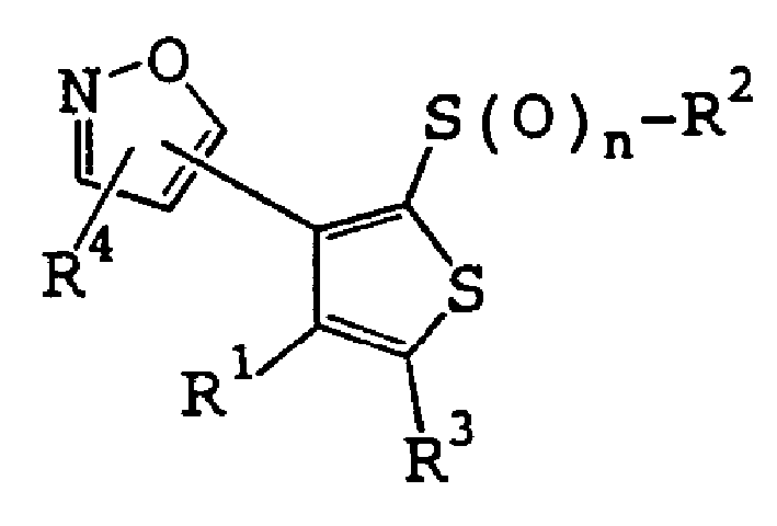 Substitute ixoxazolylthiophene compounds