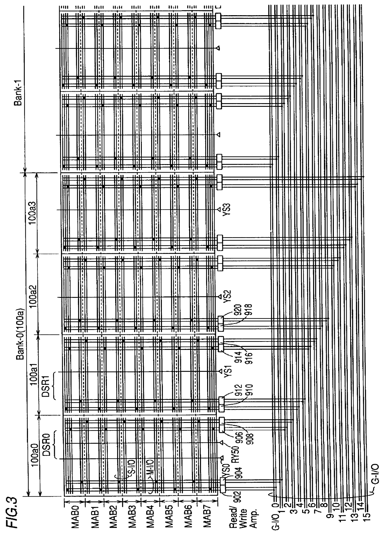 Synchronous semiconductor memory device having redundant circuit of high repair efficiency and allowing high speed access