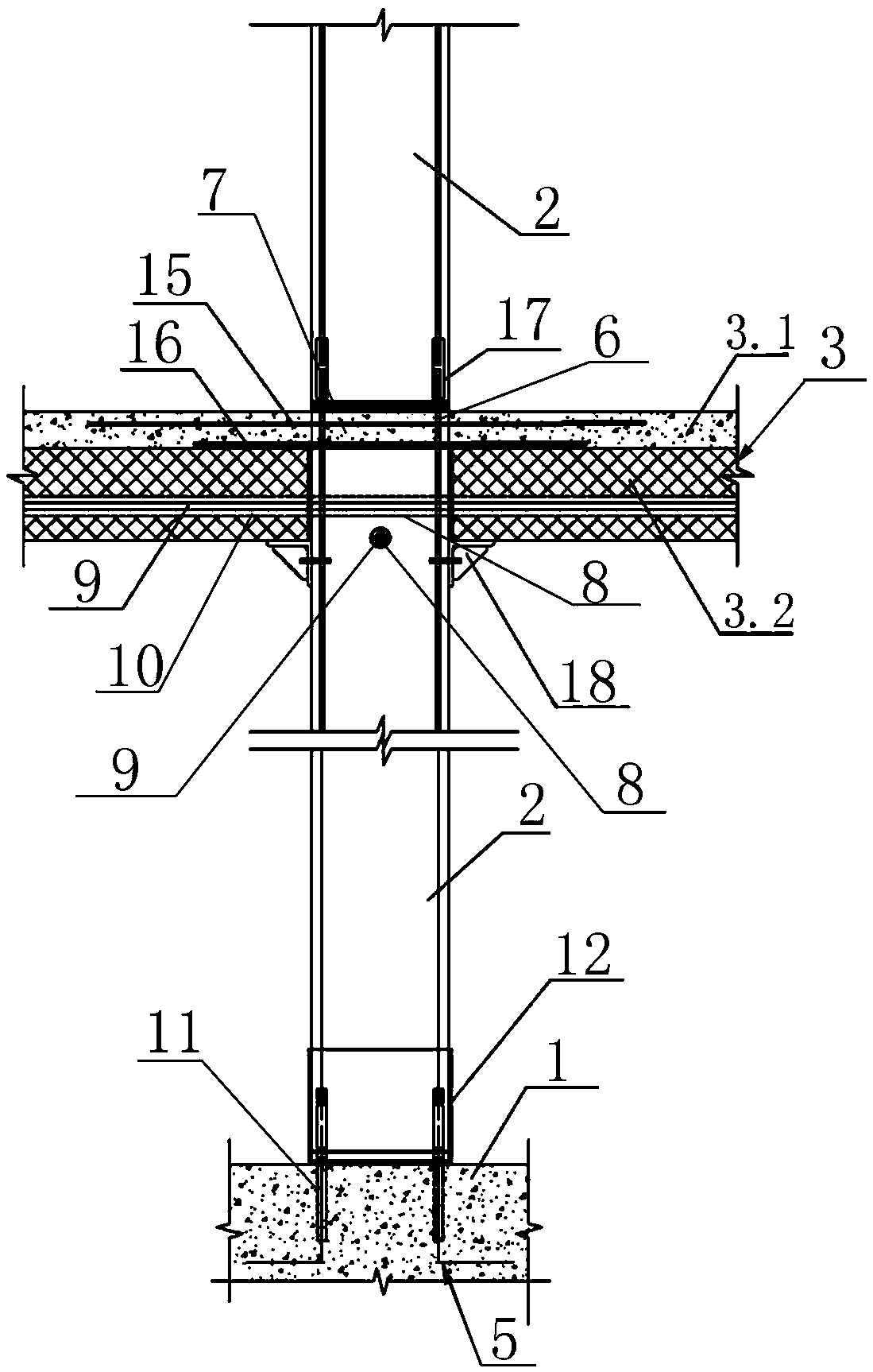 Mixed-connection post-tensioned prestressing assembly concrete frame system and construction method thereof