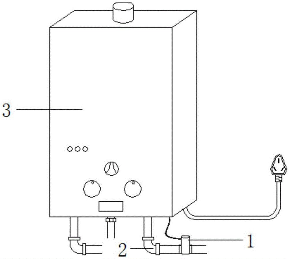 Self-power-supply gas water heater controller