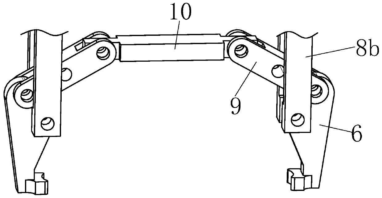 Manipulator clamp for polishing inner wall of pot and inner wall of pot handle