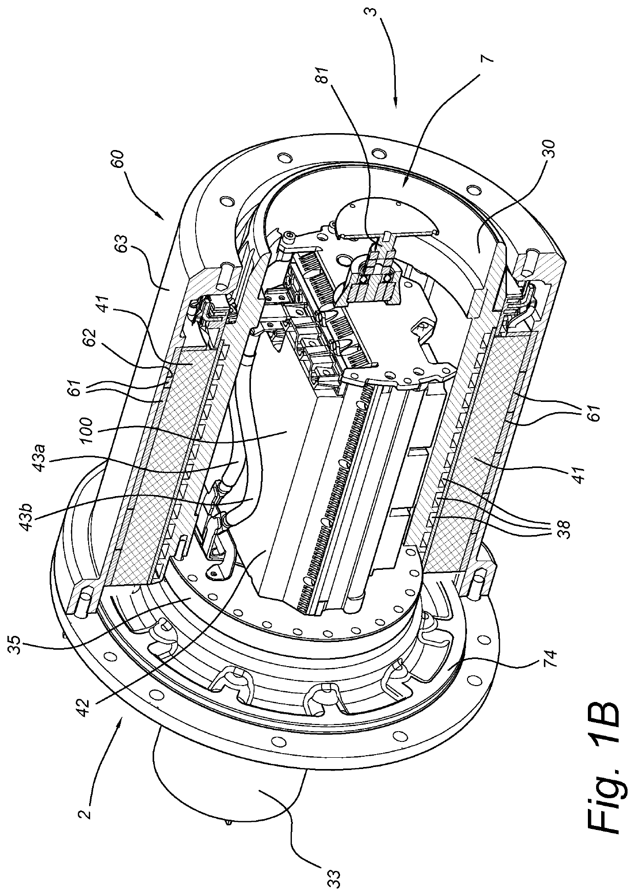 In-wheel motor provided with cooling channels, and a cooling jacket