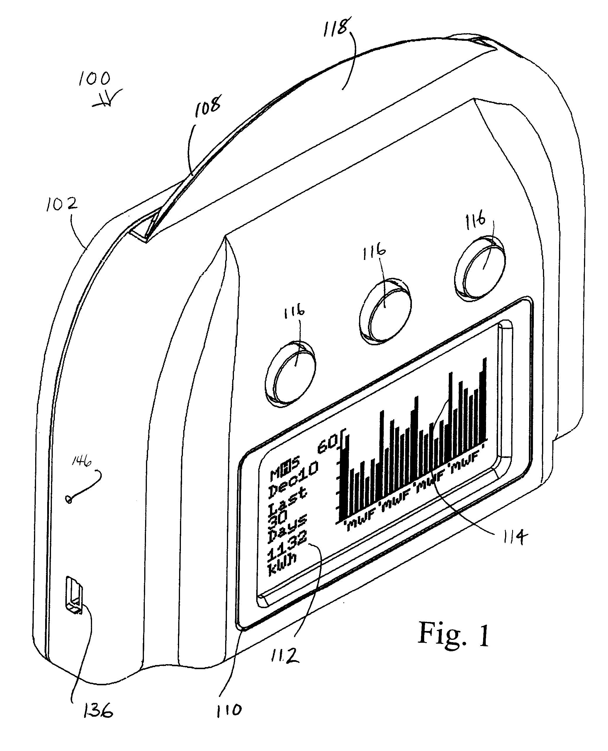 Utility monitoring device, system and method