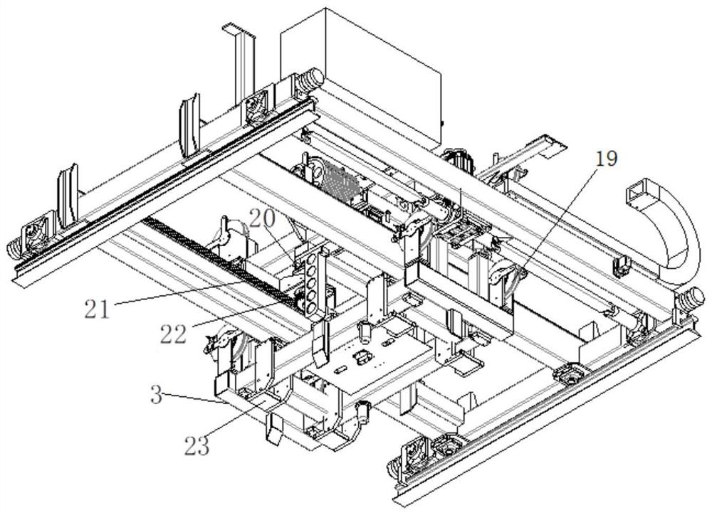 Battery replacing truss carrying robot